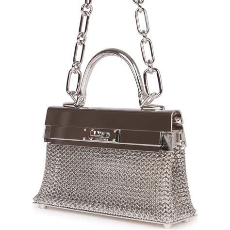 hermes kelly sac bijou chaine in sterling silver|Hermes kelly 32 sellier.